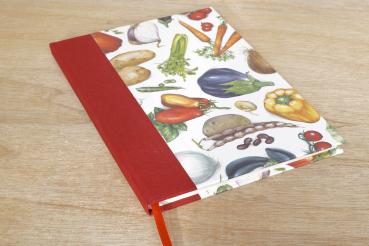 Preview: Rezeptbuch zum Selberschreiben mit rotem Leinen